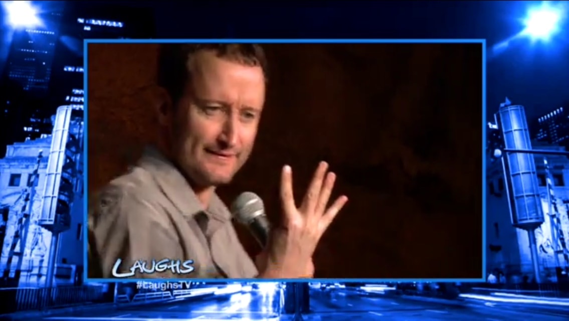 Dan Mengini performing on Laughs TV