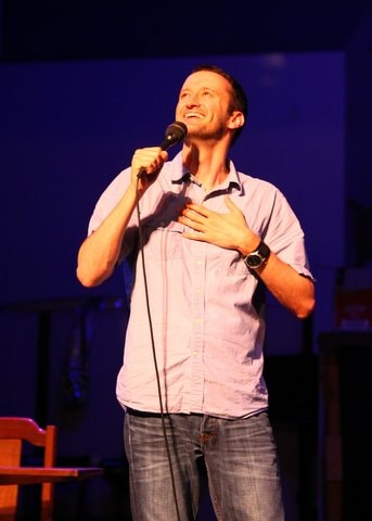 Martin Theater marquee — Stand Out Stand Up Comedy with Dan Mengini