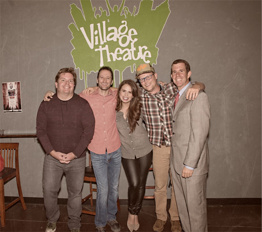 Dan Mengini with cast at Village Theatre